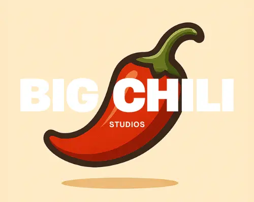 Logo Big Chili Studios met rode peper