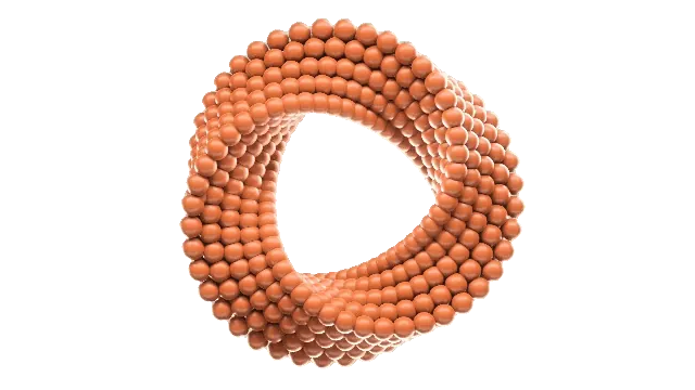 3D-illustratie van een oranje ring